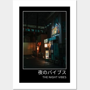 Japanese Night Vibes Design Posters and Art